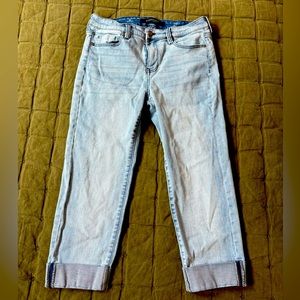 Liverpool jeans, 8P, cropped, EUC, light blue